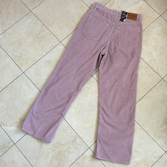 Levi’s NWT Ribcage Straight Ankle Corduroy Pants Pebble Keepsake Lilac 29 x 29 - Picture 5 of 14